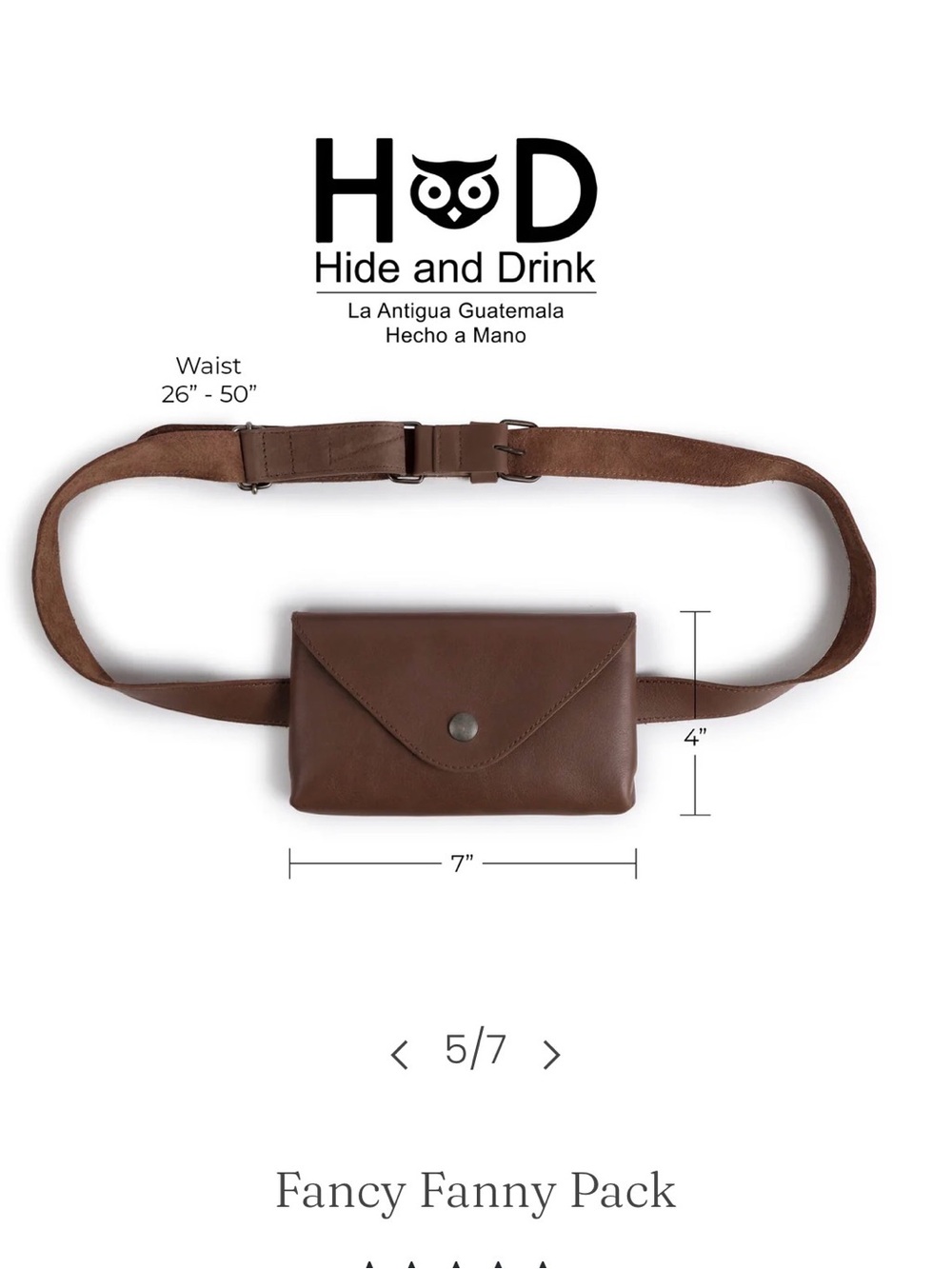 Brown Leather Crossbody Fanny Pack